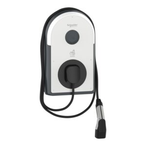 Schneider EVlink ProAC 10-32A, 22 kW 3 fázisú fali töltő 5 méteres Type 2 kábellel (RFID, applikáció, Wifi, energia-menedzsment, távoli elérés, OCPP)