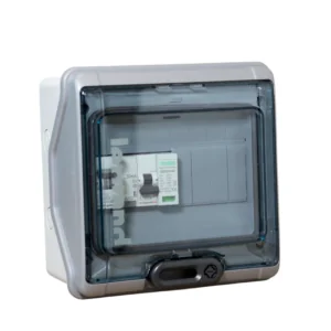 Komplett védelem csomag 1 fázisú 7,4 kW-os fali töltőhöz (1 fázisú C32 kismegszakító, + A típusú áram-védőkapcsoló + T2-T3 túlfeszültség levezető)